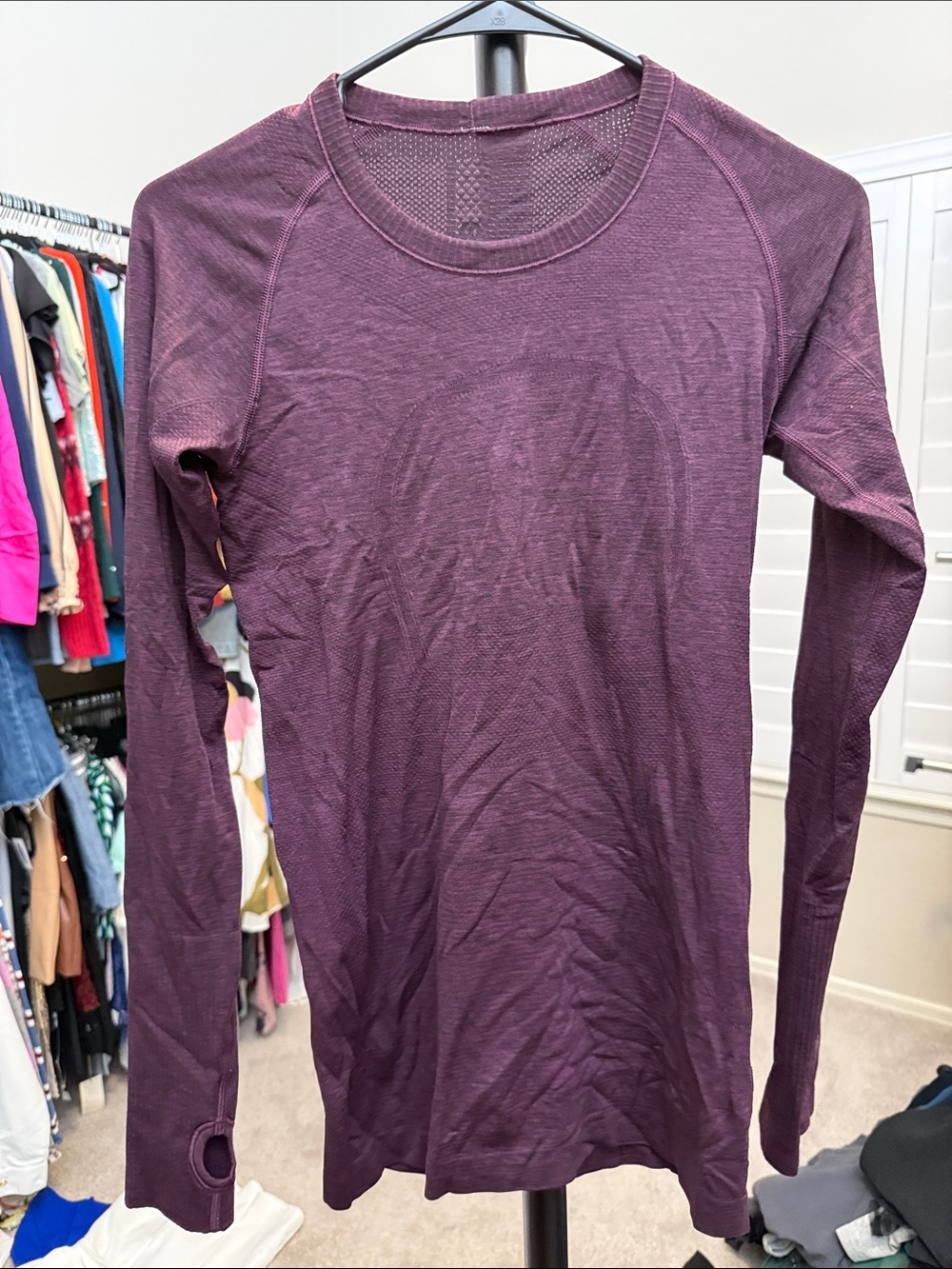 lululemon athletica Long Sleeve Crew Top - Plum